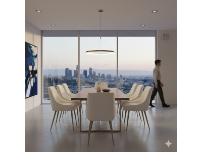 Cadeira estofada Olivia branca 